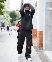 【#Re:room】SIDE LINE 2WAY WIDE TRACK PANTS［REP227］