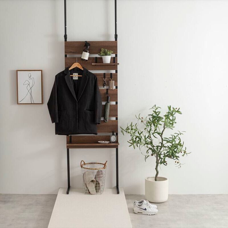 Wall Rack 突っ張りウォールラック 幅60cm ひのき香る薄型突っ張り