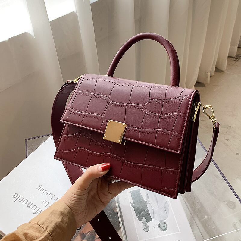 オータムウィンターレッド 秋物 冬物 スクウェア 手作りハンドバック89573039397