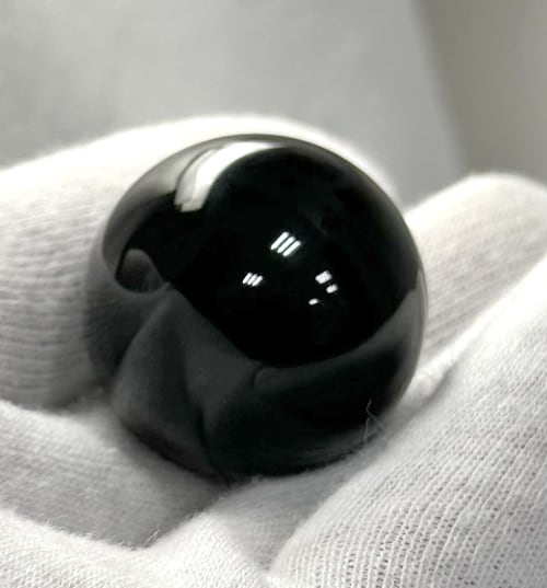 モリオン 黒水晶 丸玉 スフィア 約30ミリ アクリル台付き 天然石 