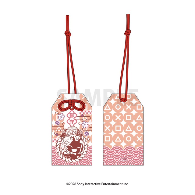 ＜2026年1月上旬発売＞どこでもいっしょ 正月でもいっしょ 開運お守り風ストラップ<クロ 正月ver.>