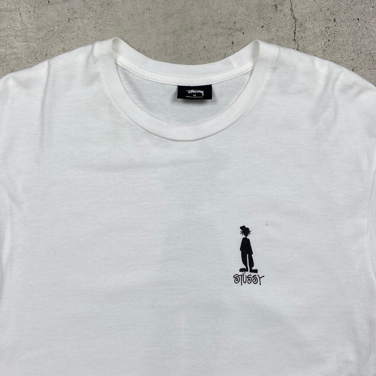 STUSSY Tシャツ シャドーマン 人気デザイン 白 L 00年代 Stussy 