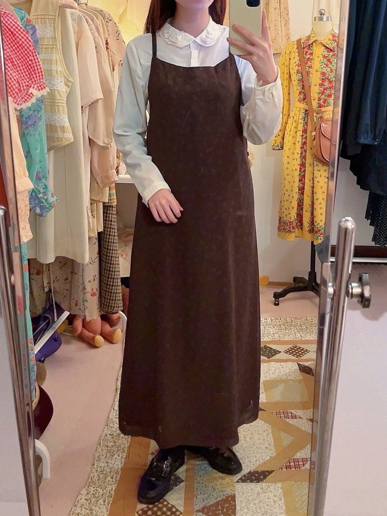 brown camisole sheer one-piece