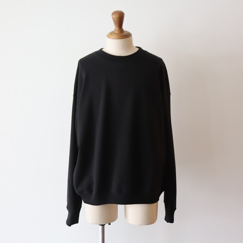 awasa " スーピマエイジングコットン クルーネック スウェット( BLACK ) "