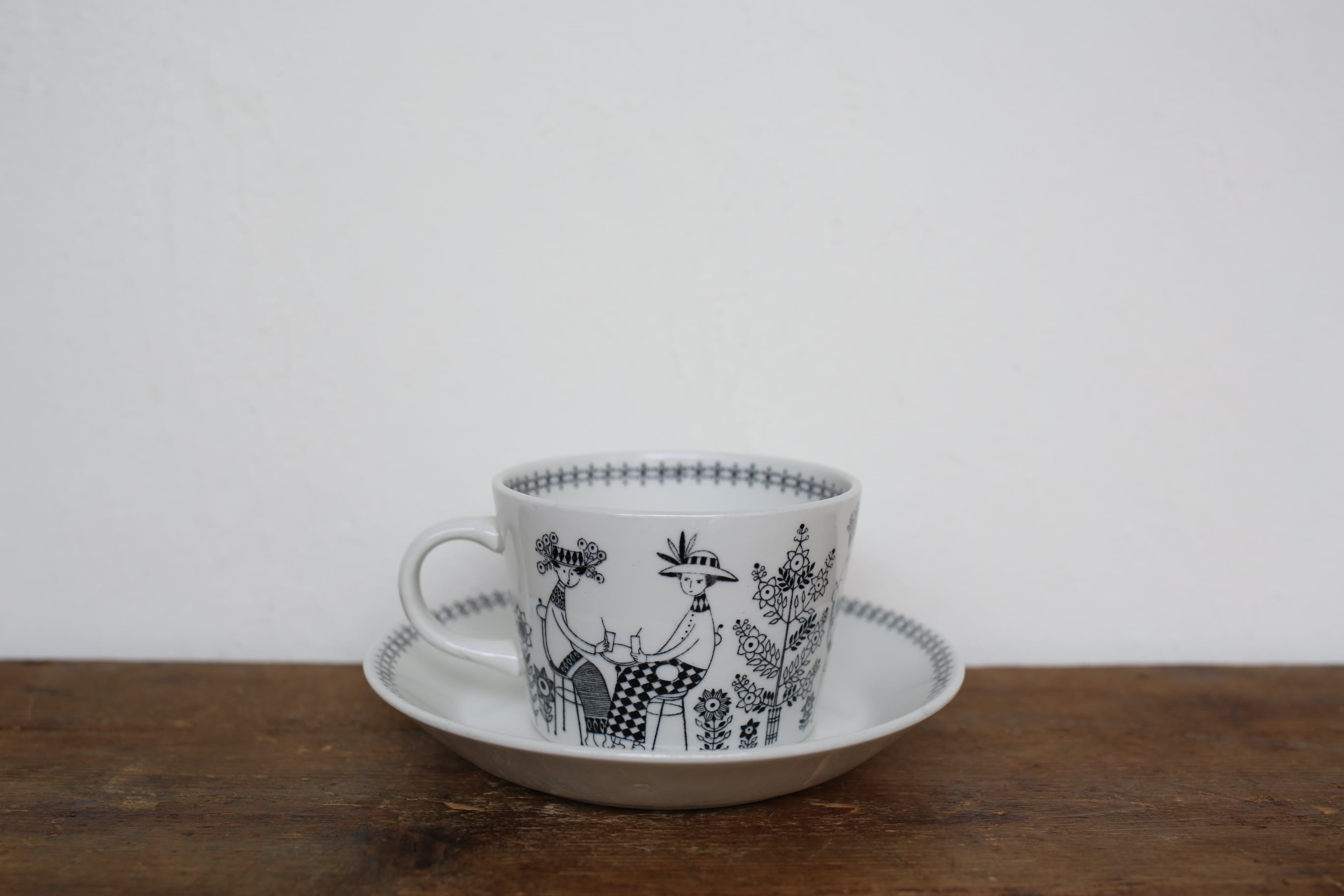 ARABIA アラビア ヴィンテージ Emilia エミリア カップ&ソーサーⒺ