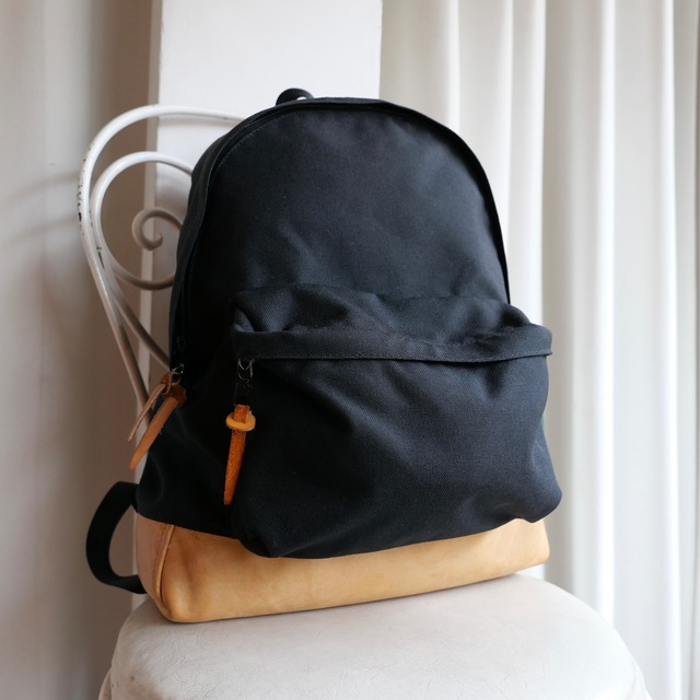 90s Herve Chapelier "OUTDOOR PRODUCTS / MADE IN USA"   LEATHER BOTTOM DAY PACK
