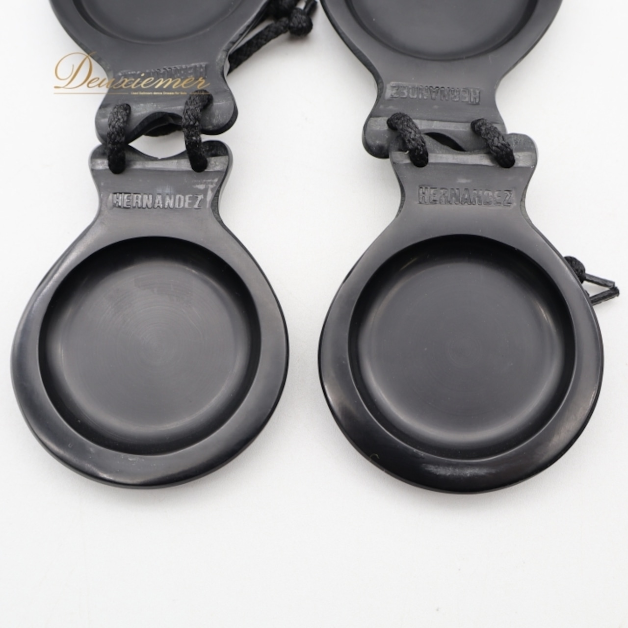 フラメンコ パリージョ カスタネット ブラック系 HERNANDEZ 楽器 小物 小道具 ペア 両手 黒 橙 ケース付き 艶 発表会 舞台 レッスン 練習 ダンス小物 パフォーマンス フラメンコ用品 オレンジ系