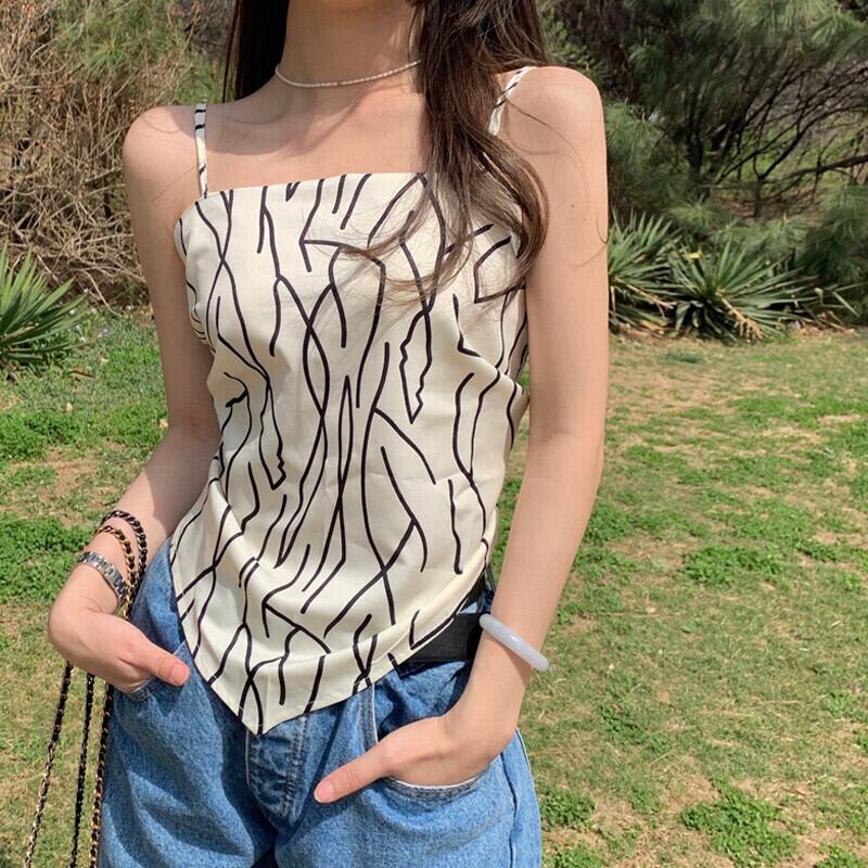 ホルターショートサマートライアングルスカーフ キャミ 夏物 ガールズファッション14927955436