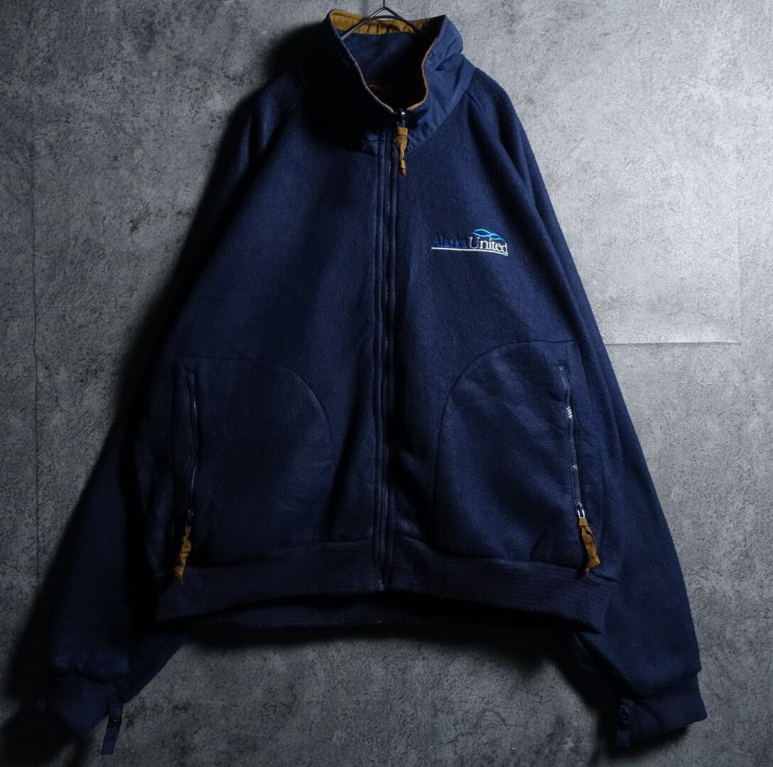 “Dunbrooke” Navy Corporate Logo Embroidery Design Fleece Zip Blouson