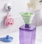 折りたたみじょうご シリコン コンパクト 10個セット 漏斗 キッチン用品 詰め替え ボトル移し替え 液体 調味料 洗剤 サニタリー 収納 省スペース ブルー グリーン ピンク ランダム　cw-a-3253