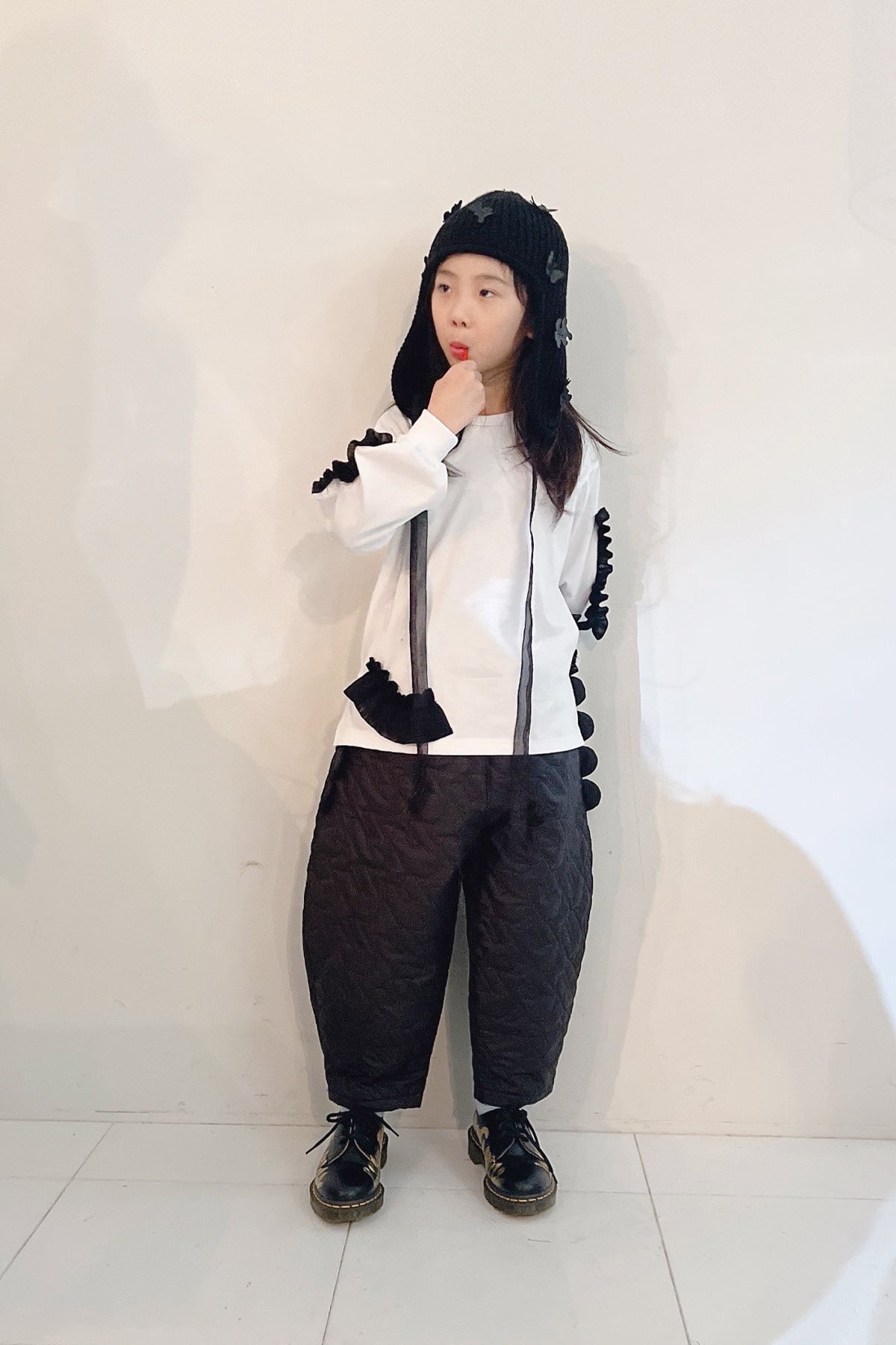 VARIOUS MESH FRILL L/S TEE / F1 | frankygrow concept shop