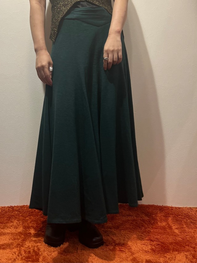 vintage wool flare skirt