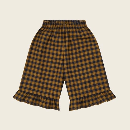 organic zoo / Blueberry Gingham Frill Culottes