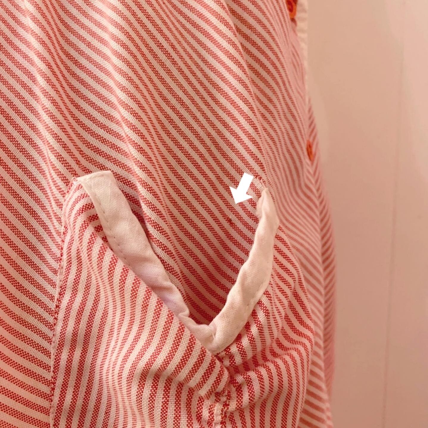 red white stripe cotton gather skirt