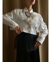 front frill design remake linen shirt-4188-6