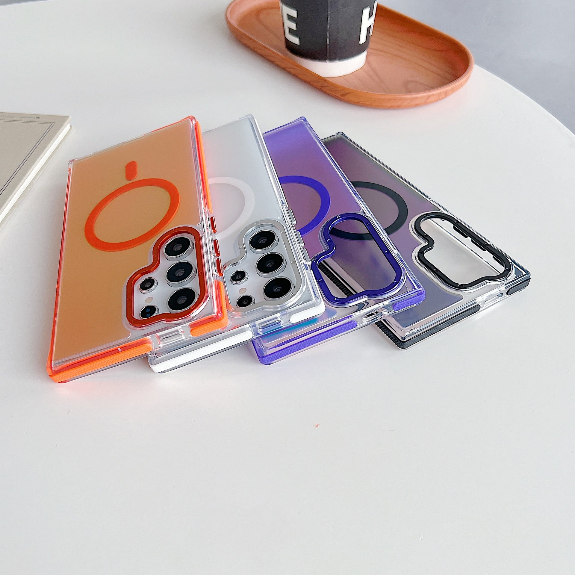 Galaxy Sシリーズ対応】偏光オーロラケース MagSafe対応 耐衝撃 カメラ