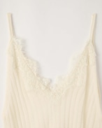 DU260713 Sheer Knit Layered Lace Camisole One Piece【予約商品10月中旬】