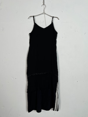 "再構築" Line Nylon switchover cami Maxi dress