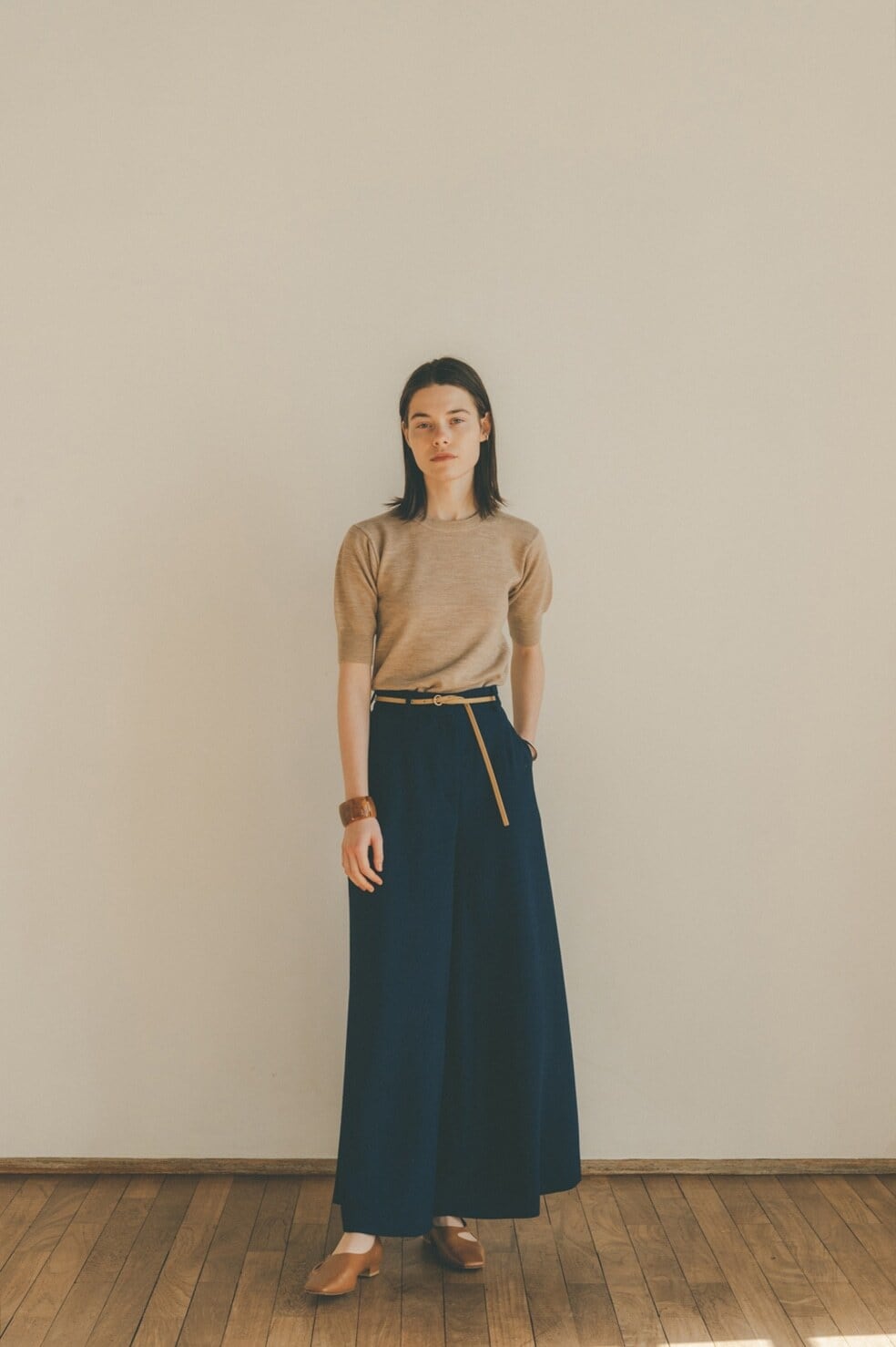 CLANE クラネ　GEORGETTE LOOSE WIDE PANTS | FLICKA ASHIYA powered by BASE