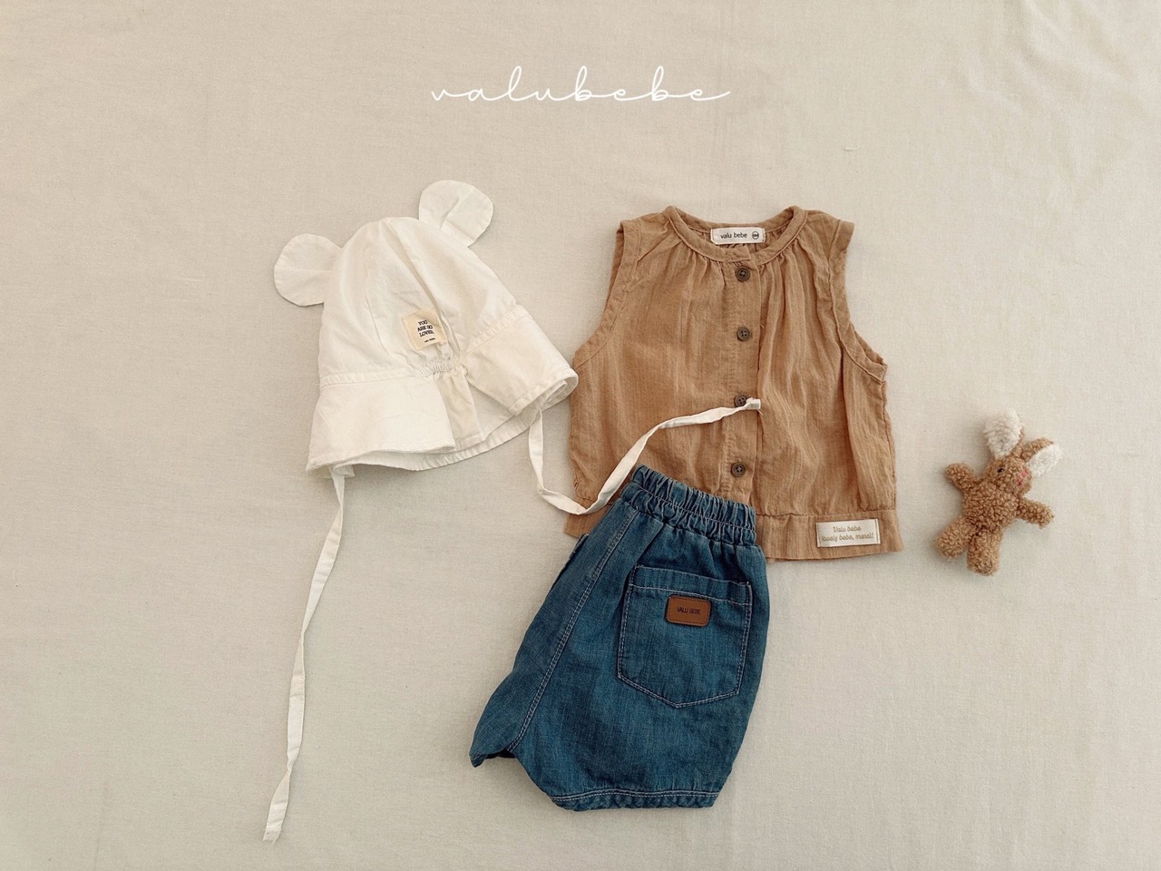 【valu bebe】エアリーコットンブラウス ベージュ 70〜110cm - 13