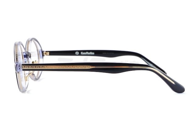 KameManNen メガネ KMN-6146 BK ラウンド 丸眼鏡 インナーメタル 太セル カメマンネン 鯖江 日本製 正規品-3枚目