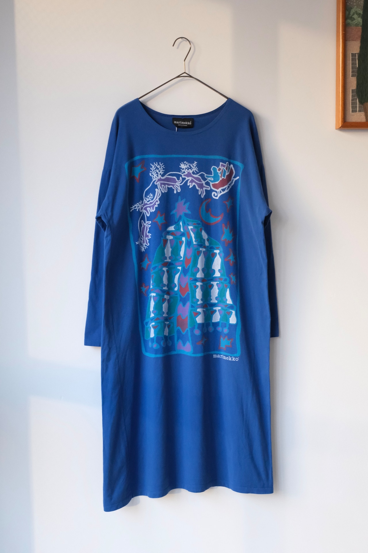 Marimekko blue Christmas dress t-shirt