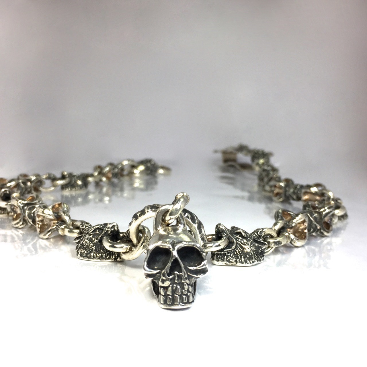 SIX WOLVES WALLET CHAIN w/1 SKULL / シックスウルヴス ウォレット チェーン・スカルトップ