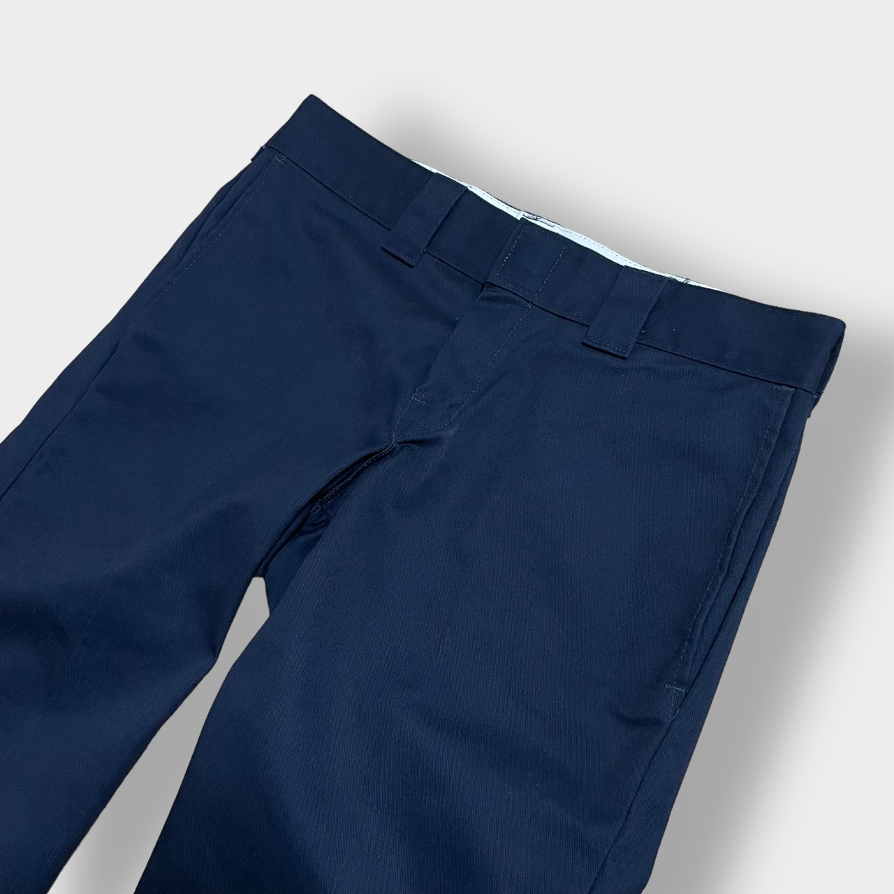 Dickies ワークパンツ スリム ストレート Slim Straight ローライズ ディッキーズ ネイビー メキシコ製 W30 US古着