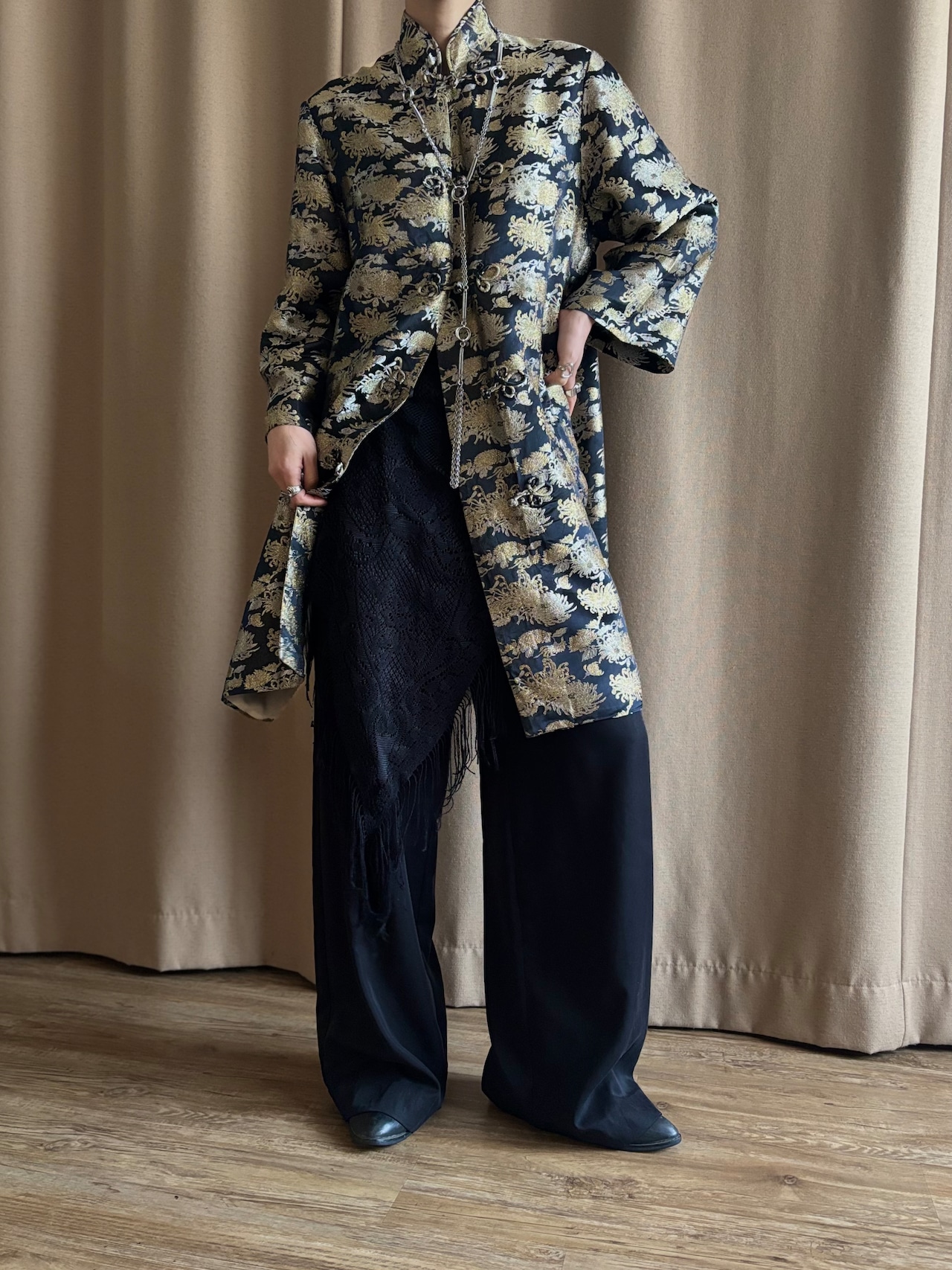 floral embroidery china tunic-5121-12