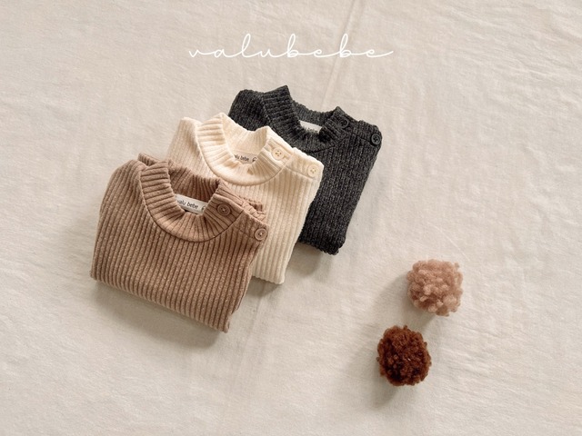 【予約】Soft Half-neck Tee (Bebe, Kids)
