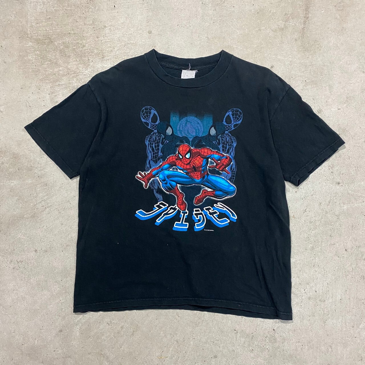 スパイダーマン　SPIDERMAN tシャツ Lサイズ　00s 黒　marvel