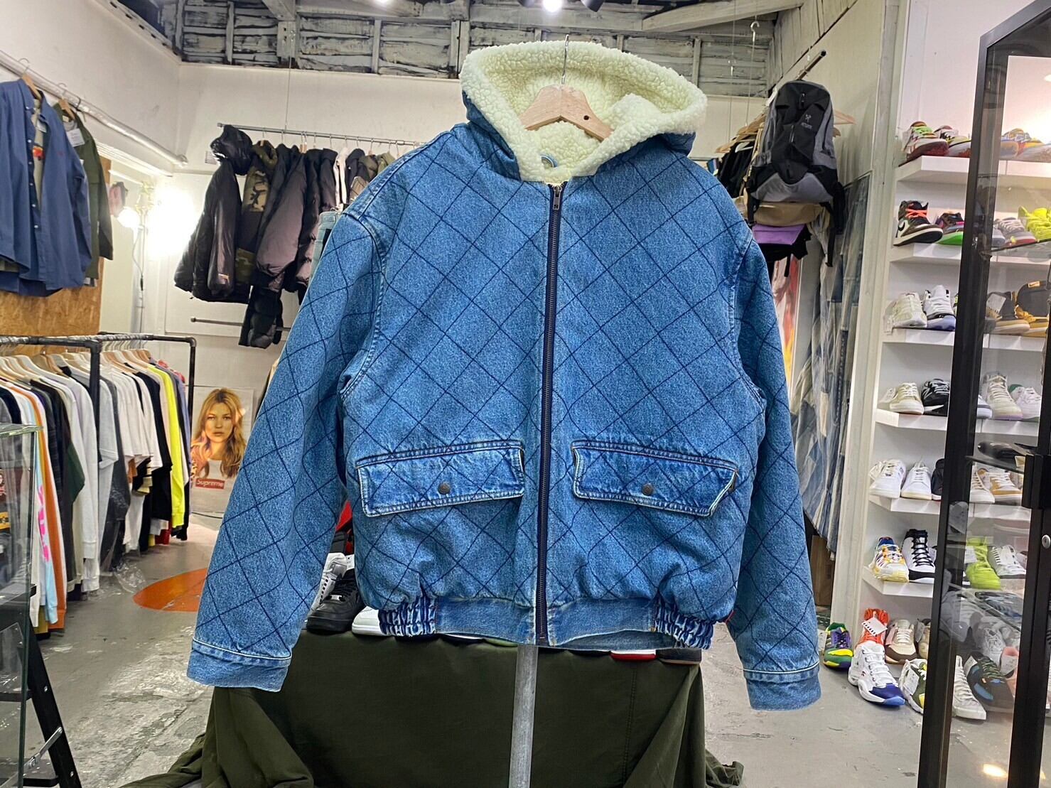 Supreme QUILTED DENIM PILOT JACKET WASHBLUE MEDIUM 60505 | BRAND  