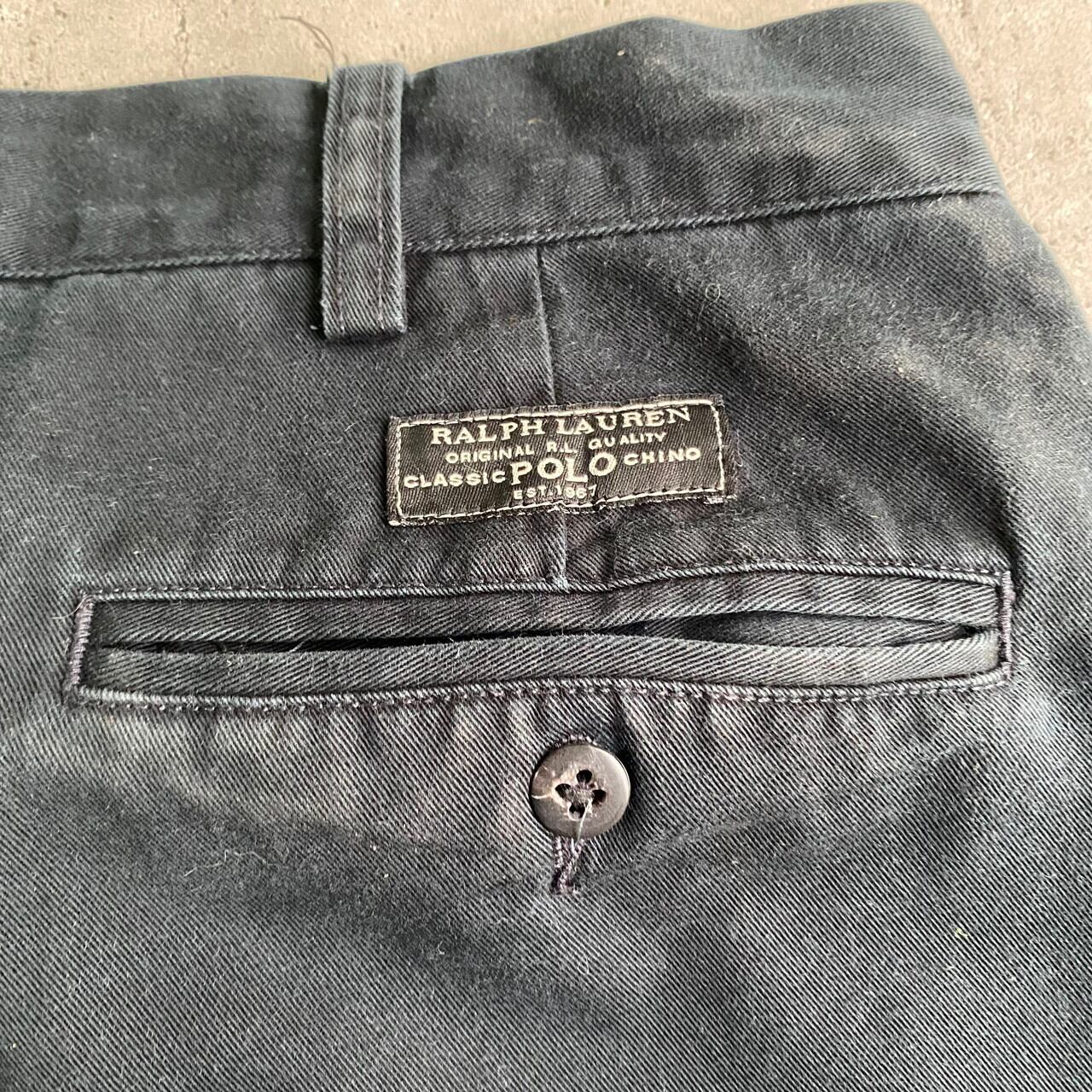 PoloRalphLaurenANDREWフェードブラックポロチノ墨黒W36古着 PoloRalphLaurenANDREW90sラルフローレンポロチノ墨黒W35 - メルカリ