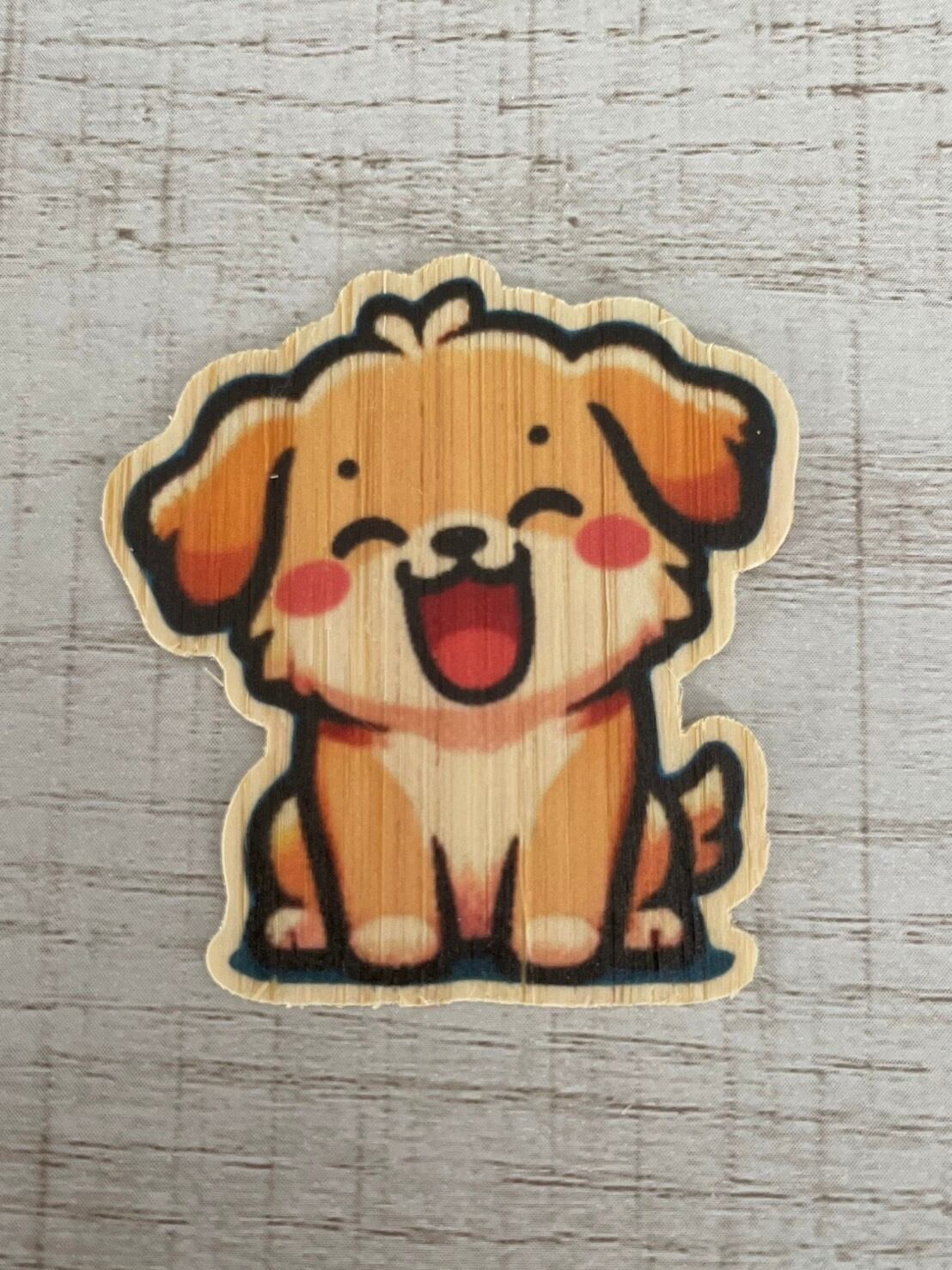 バンブーステッカー　おすわりっ！