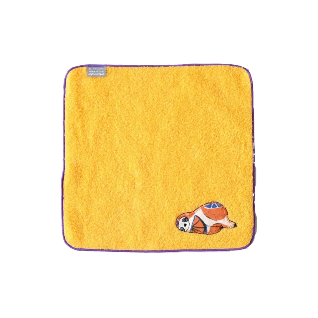 AMICAアップリケハンカチ 夢みるナマケモノ