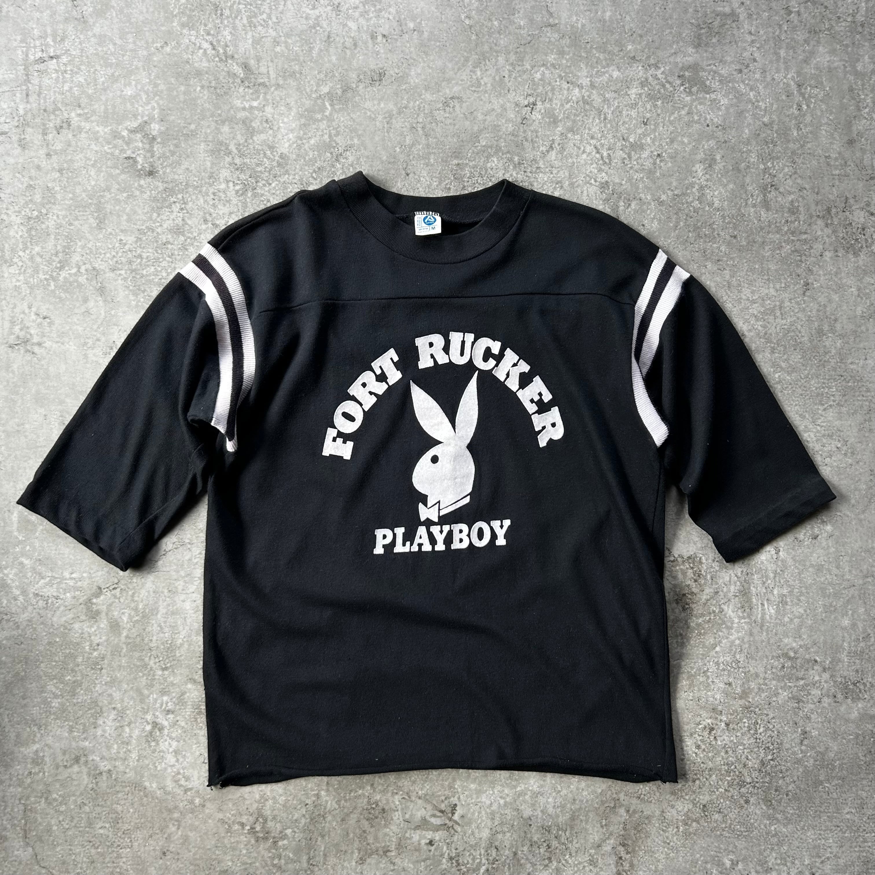 70s80s artex フットボールtシャツ USA製 プレイボーイ ブラック | PAY ID