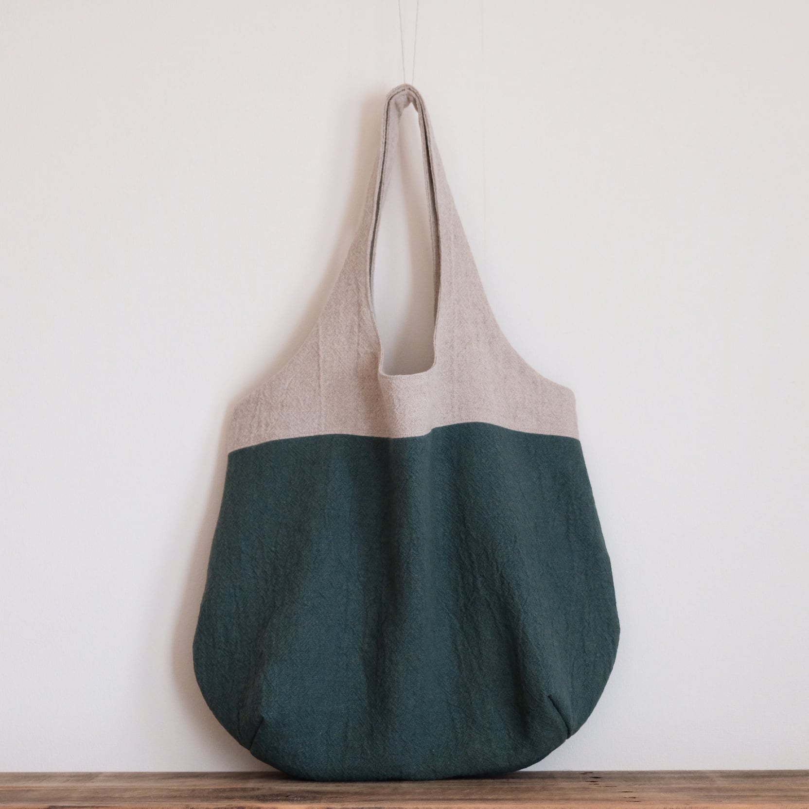 楊梅＋藍 染め 〉草木染めの丸いトートバッグ | とてちて