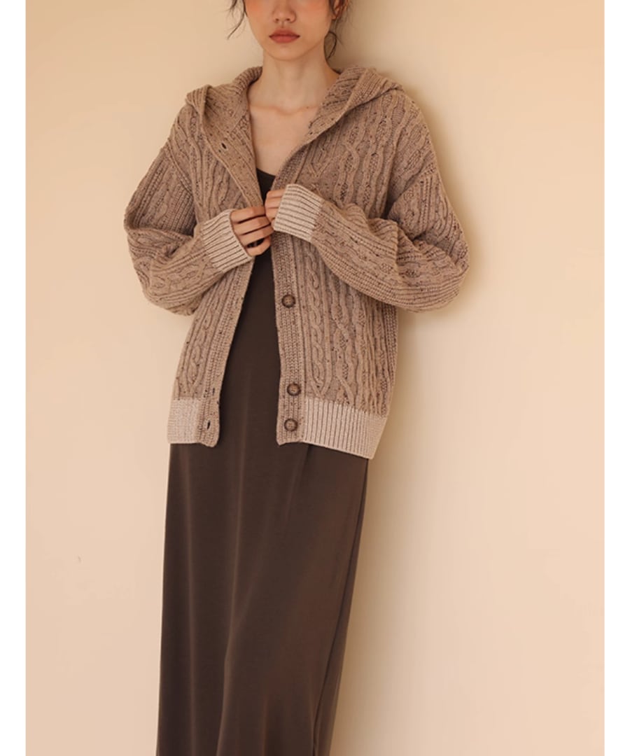 ケーブルニット◆カーディガン【a-50068】