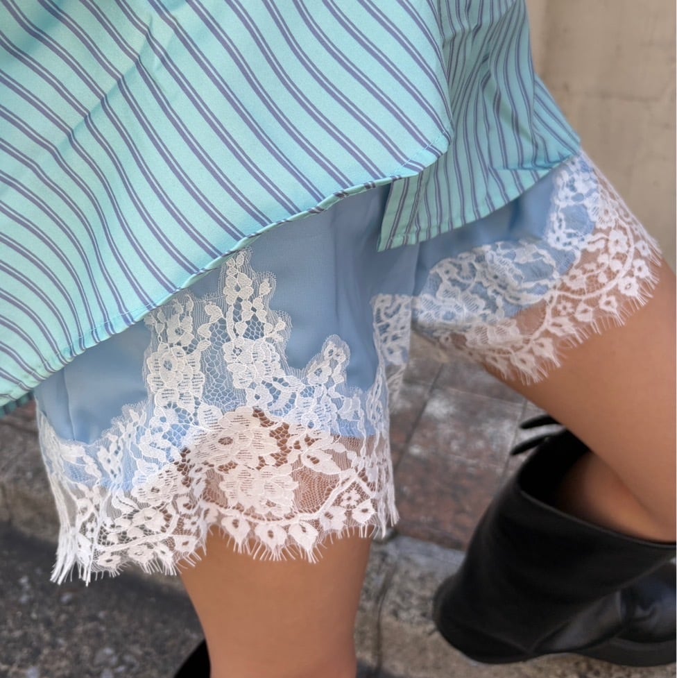 サテンレースショートパンツ_LN03813 | lanan(ラナン)