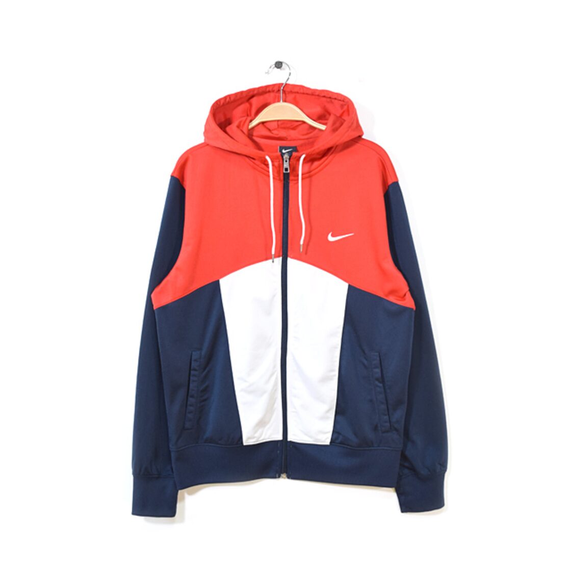 NIKE ナイキ トラックジャケット ジャージ フード 赤紺白 アメカジ 