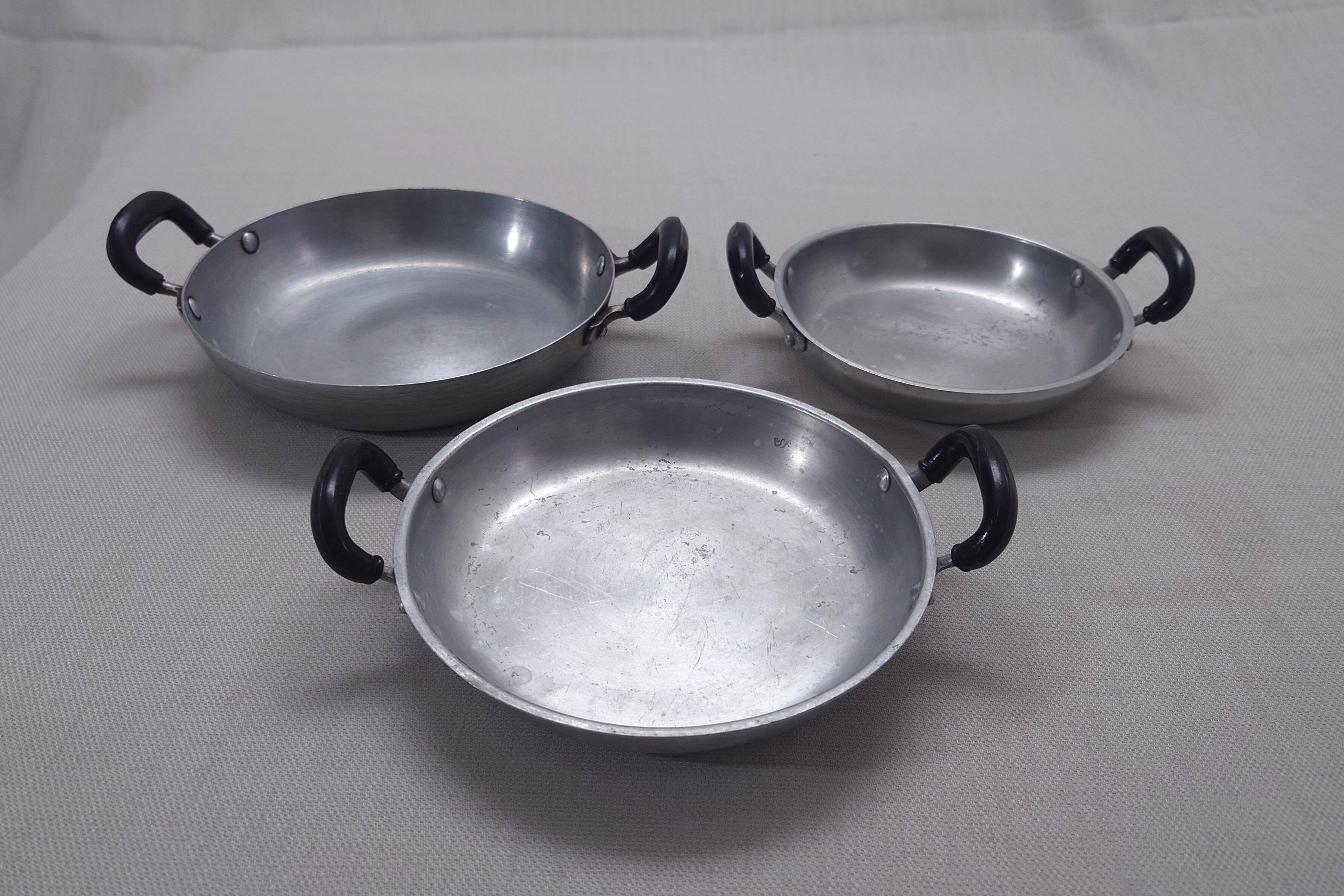 フランスアンティーク アルミ鍋 3セット アヒージョ キャンプ | Yocca