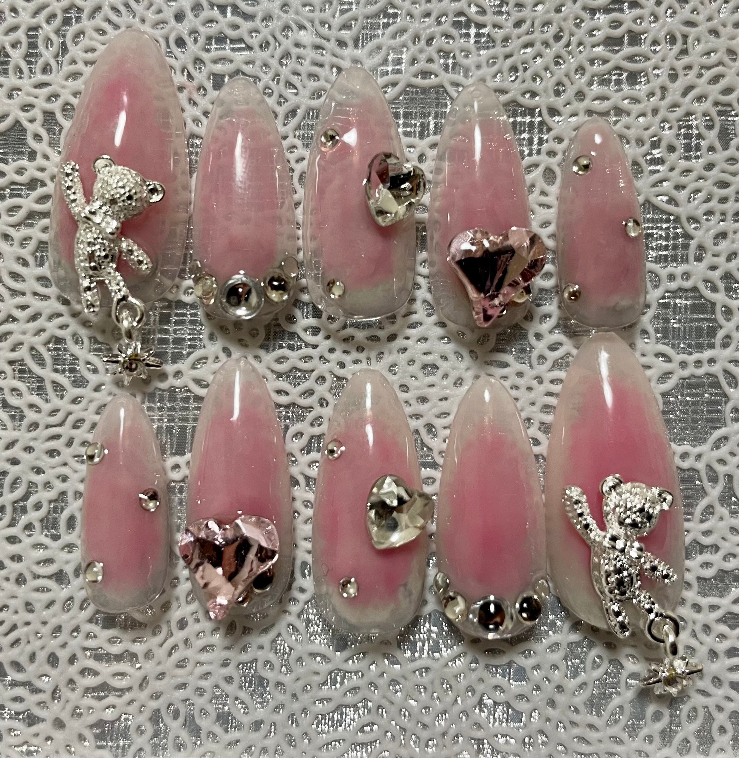 量産型 地雷系 韓国 ネイルチップ #019 | DiamondNail