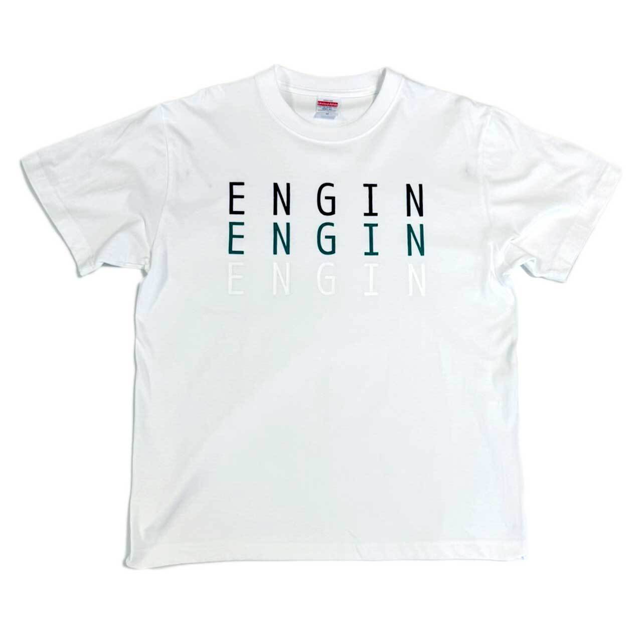 3ENGIN シルクスクリーン 綿100％Tシャツ（ホワイト）