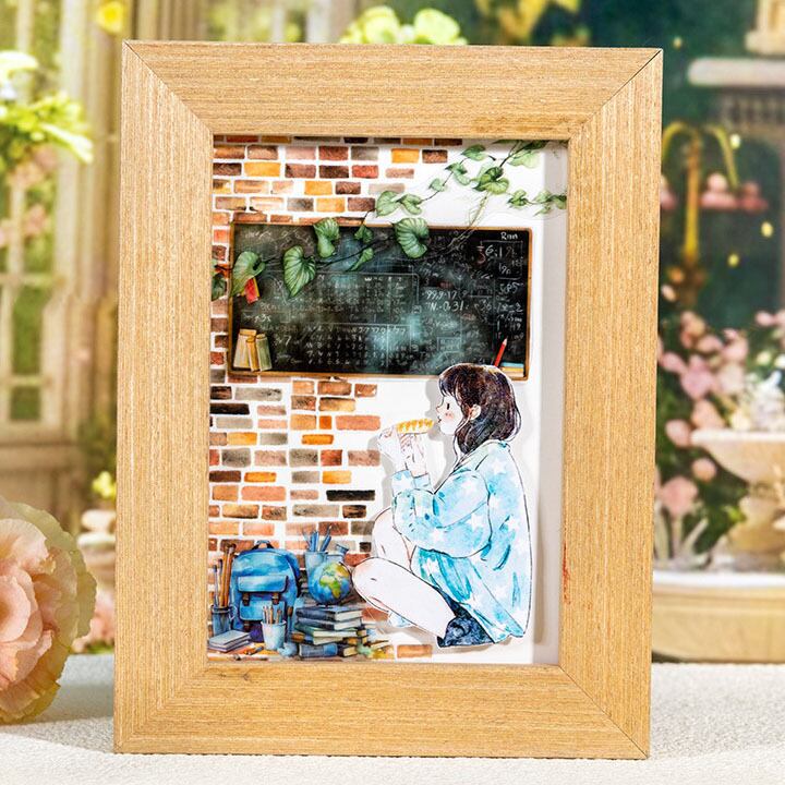 【9552】海外　5/巻　PETマスキングテープ　芝生　花草　自然　装飾系 樂意Loidesign]冷色-鬱金香 寒色系チューリップ 花柄 クリアPETテープ
