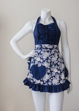 ✤Sugar baby aprons✤ Vintage darling in navy floral　F024