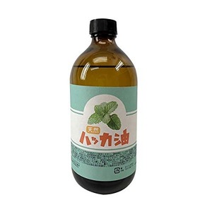 【特価処分】日本製 天然ハッカ油(ハッカオイル) お徳用500ml 中栓付き