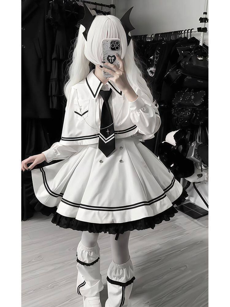 Myurina サブカルセーラーワンピースセットアップ ゴスロリ コスプレ