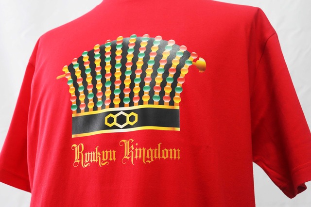 琉球玉冠Tシャツ（赤）【首里城復興記念】