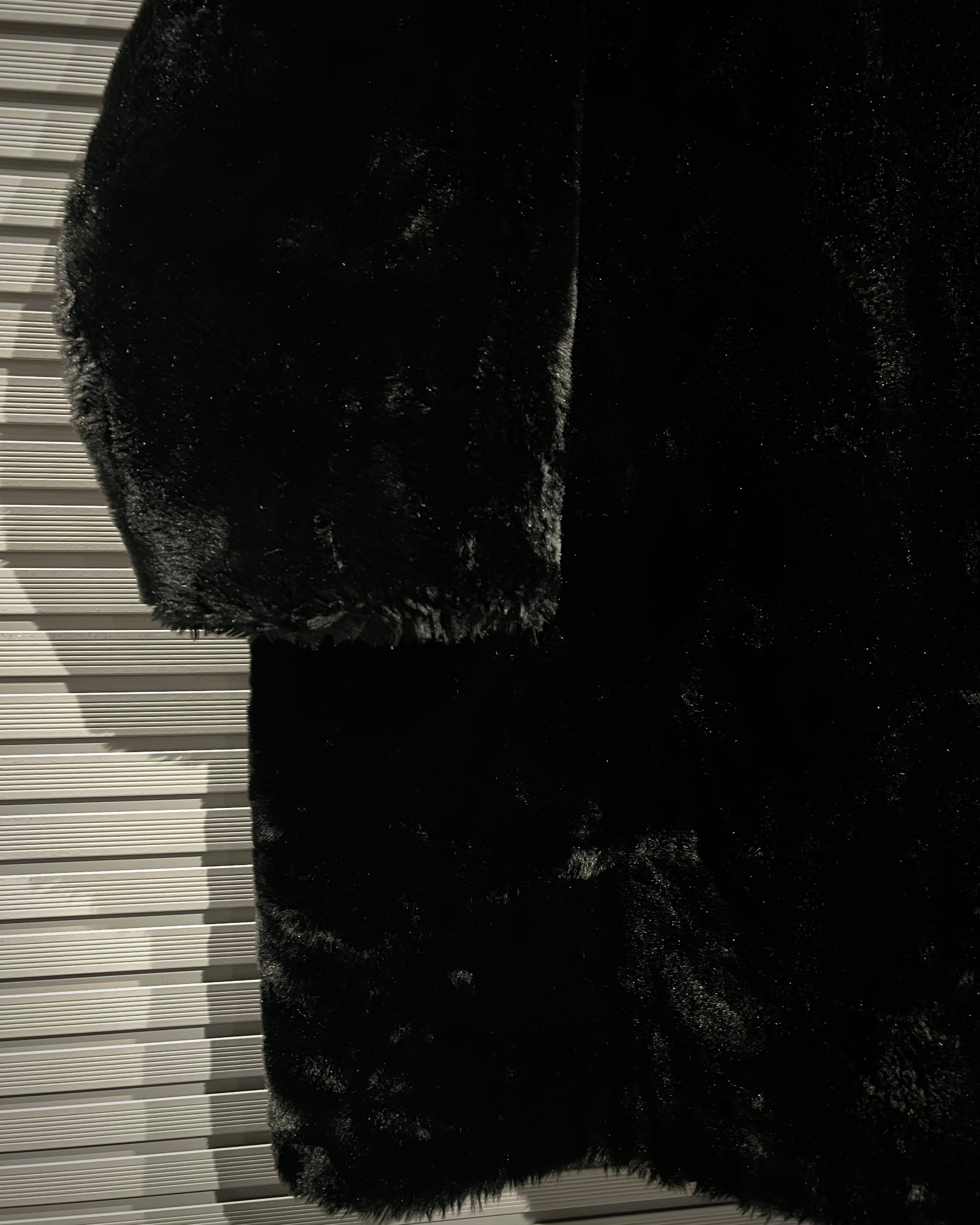 X VINTAGE】Black Color Vintage Long Faux Fur Coat | Caka(カカ