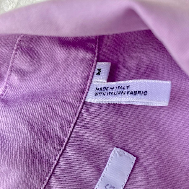 Helmut Lang ヘルムートラング 半袖シャツ スナップフロント イタリア製 ライラックパープル 古着 M 画像7